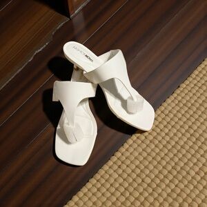 Fashion Nova White Heeled Sandals
